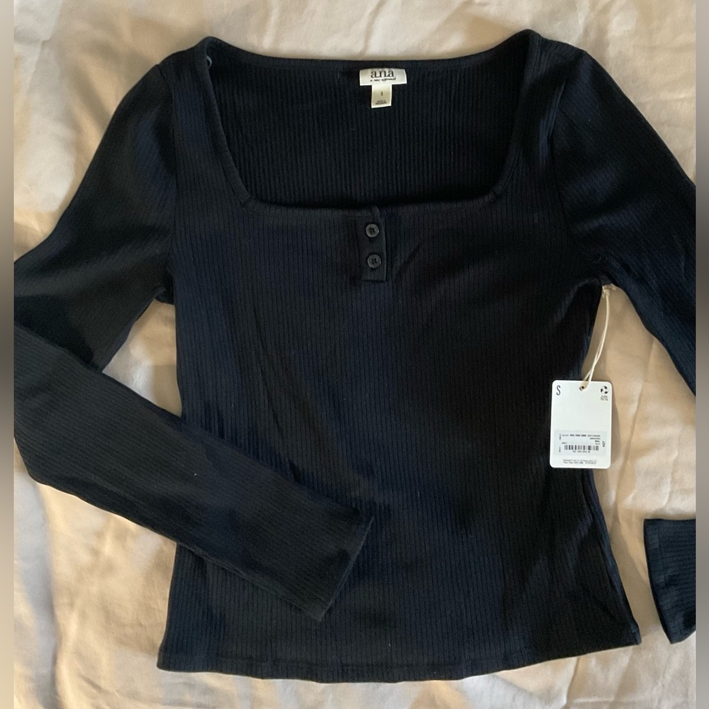 Ana Black Long Sleeve Top Juniors